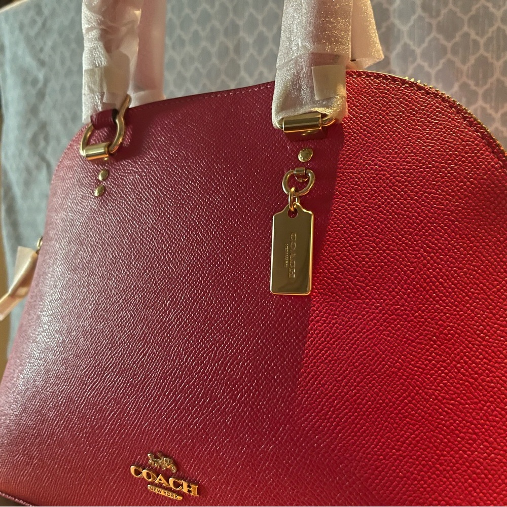 Coach Pink Katy Satchel with Signature Canvas Logo Strap 💕 - Picture 7 of 16